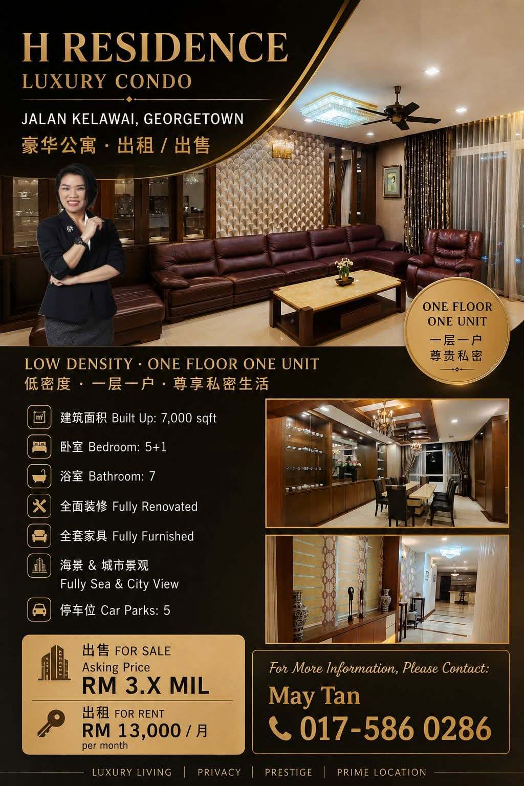 Condo for Sale @ H Residence, Pulau Tikus | Fully Furnished
