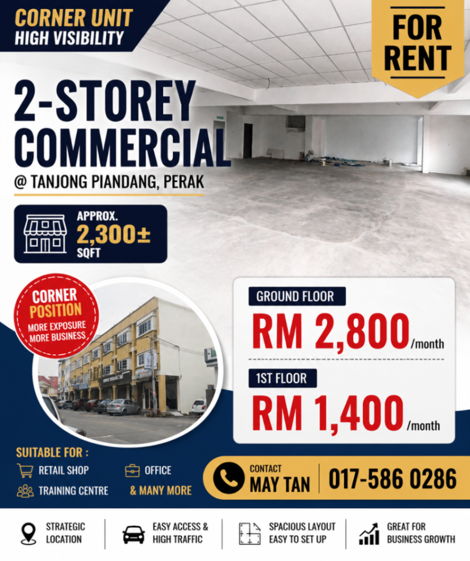 Shoplot for Rent @ Tanjong Piandang, Tanjong Piandang | Freehold