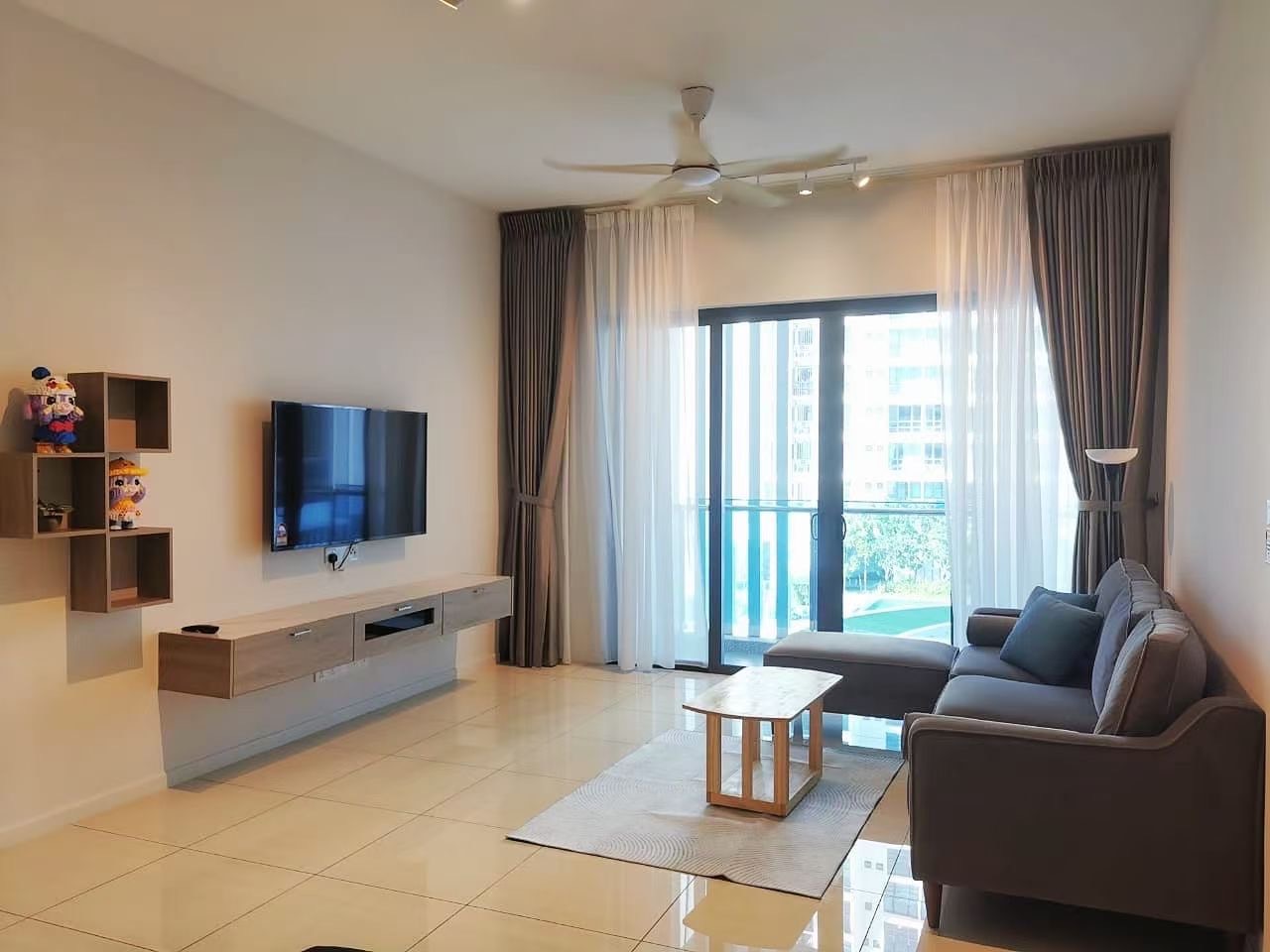3-bedroom condo in Bayan Lepas, Penang for rent — Queens Residence Q1 For Rent, Fully Furnished
