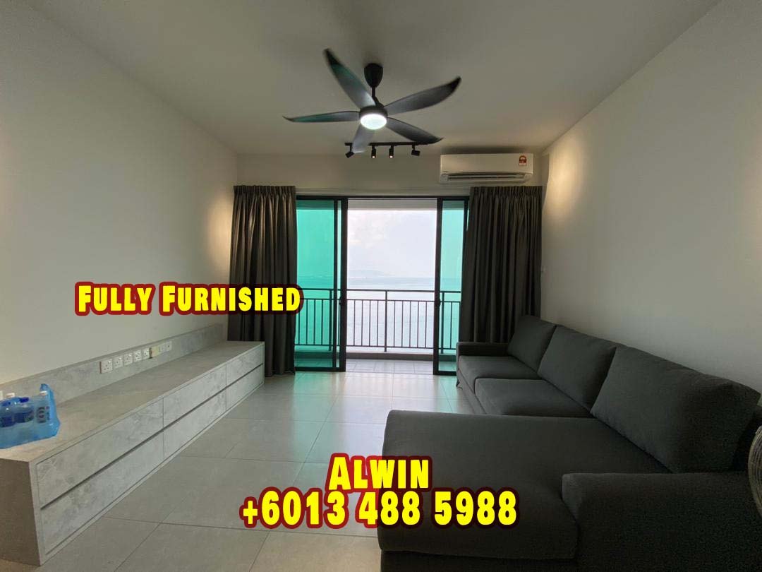 3 Residences High Floor with Nice Seaview Furnished For Rent !!