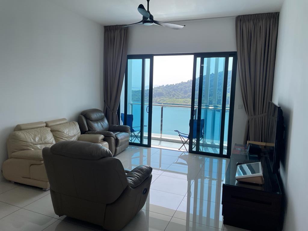 3-bedroom condo in Bayan Lepas, Penang for rent — [Seaview] Queens Residences Q2, Bayan Lepas | Furnished
