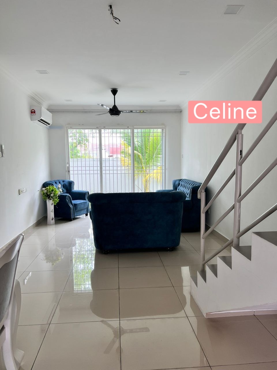 3-bedroom house in Butterworth, Penang for rent — Ground floor Townhouse Partially Furnished @ Casa Utopia, Sungai Dua Utama, Butterworth 