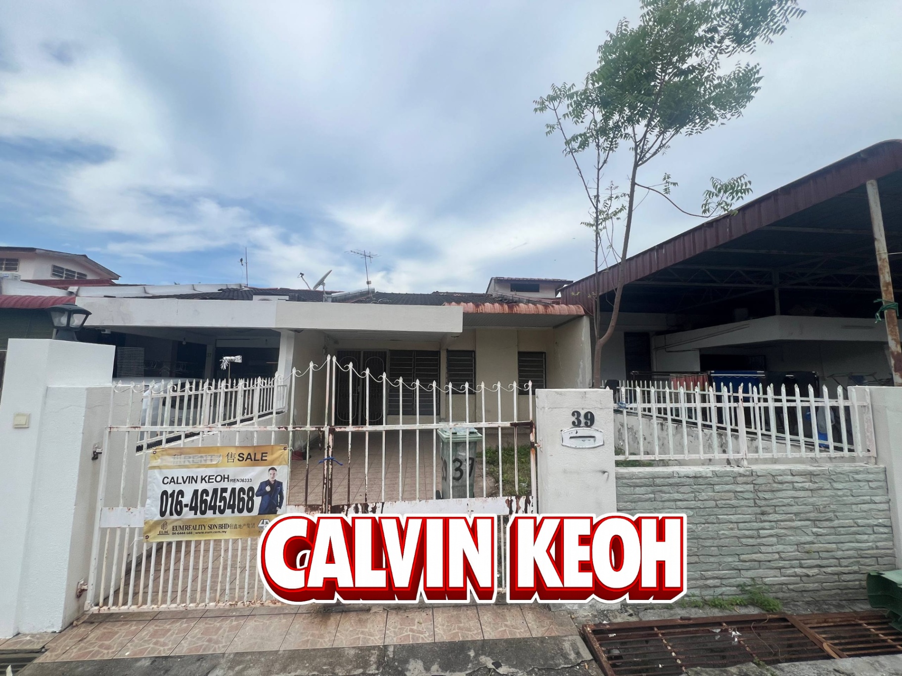 3-bedroom house in Batu Maung, Penang for sale — 1 Storey Terrace Land 20x75 Freehold Taman Iping FIZ Solok Batu Maung