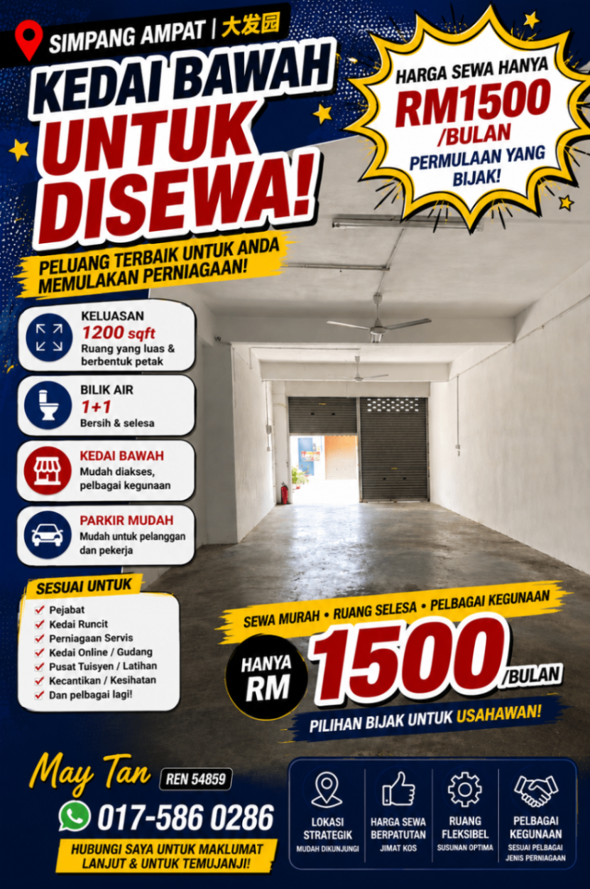 Shoplot for Rent @ Simpang Ampat, Simpang Ampat | Freehold