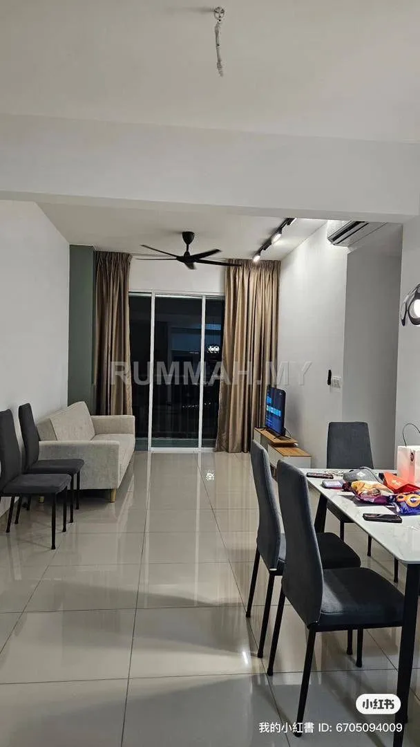 3-bedroom condo in Gelugor, Penang for rent — Condo @ Ideal Residency, Gelugor | Fully Furnished