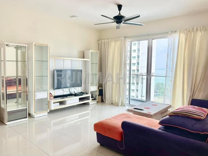 3-bedroom condo in Gelugor, Penang for rent — [Seaview] Vertiq, Egate | Fully Furnished Near The Light City 