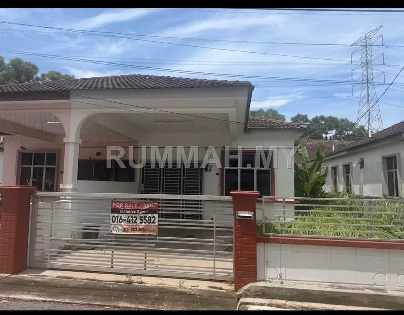 3-bedroom house in Bukit Minyak, Penang for sale — Taman Seri Juru 1-Storey Semi-D 1017sf Bare Unit 