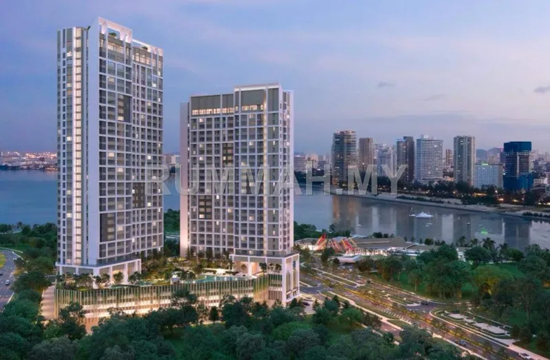 2-bedroom condo in Tanjung Tokong, Penang for sale — Service Apartment for Sale @ The Meg (E&O), Andaman Island | Corner Unit