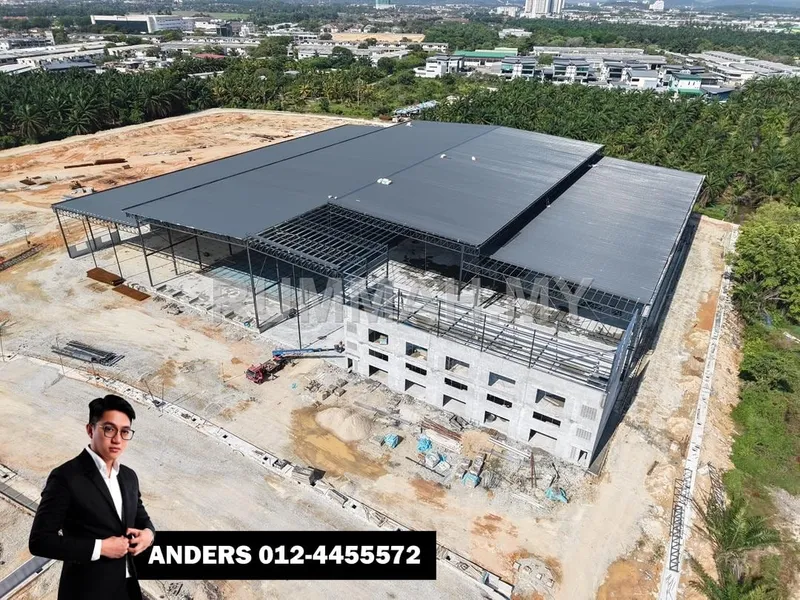 industrial in Bukit Minyak, Penang for rent — New 1.5 Storey Detached Factory For Rent @ Bukit Minyak Industrial Area