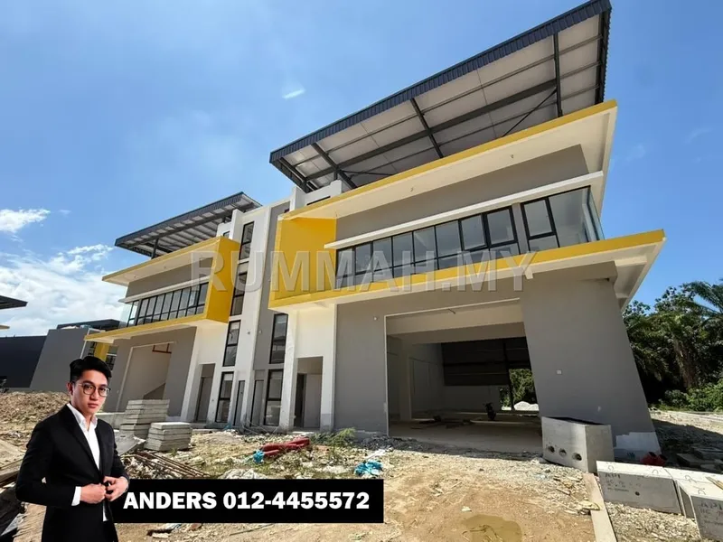 industrial in Permatang Tinggi, Penang for sale — Penang Permatang Tinggi Brand New 1.5 Storey Semi-Detached Factory For Sale