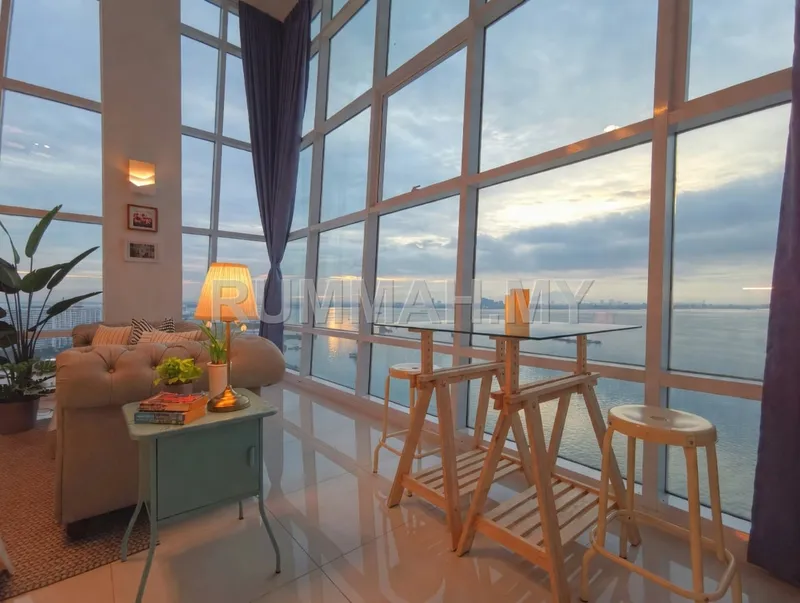 2-bedroom condo in Jelutong, Penang for rent — Maritime Suite Serviced Residence For Sale, Full Seaview, Karpal Singh