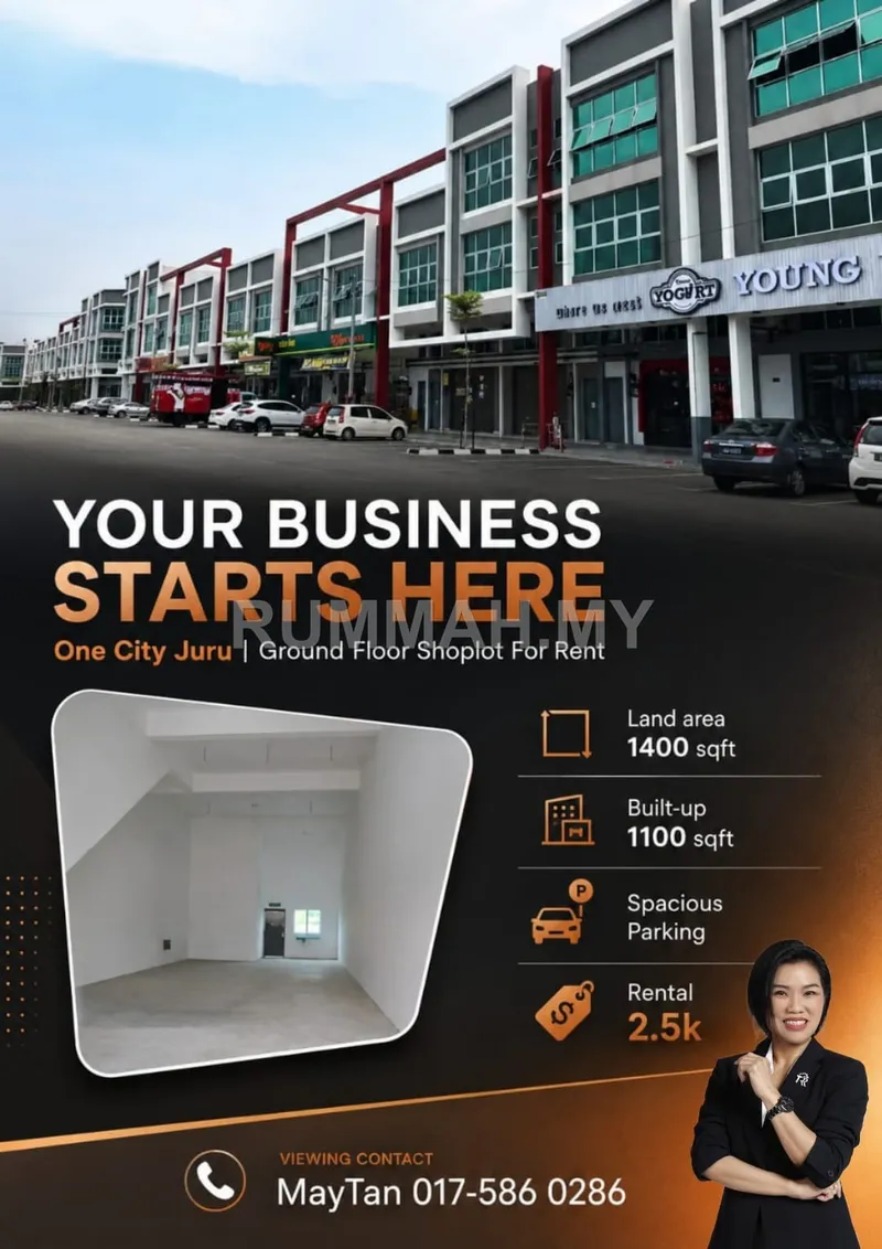 commercial in Bukit Mertajam, Penang for rent — Shoplot for Rent @ Bukit Minyak, Bukit Mertajam | Freehold