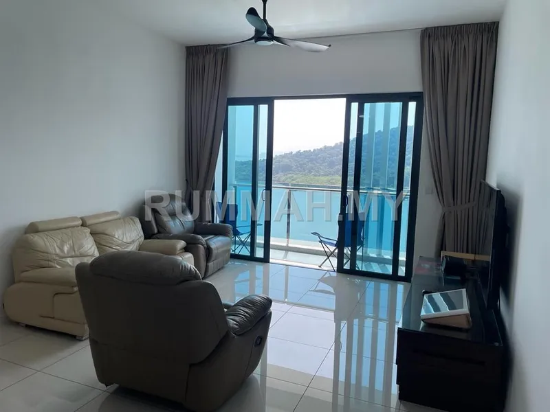 3-bedroom condo in Bayan Lepas, Penang for rent — [Seaview] Queens Residences Q2, Bayan Lepas | Furnished
