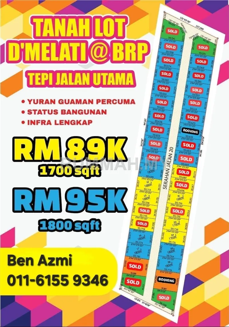 Tanah Lot Banglo Murah Sungai Buloh RM89K