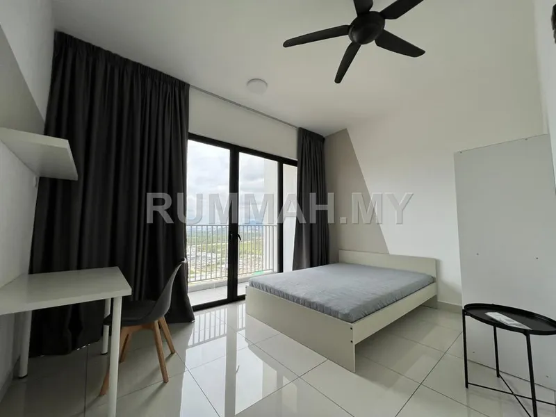1-bedroom condo in Batu Kawan, Penang for rent — [Balcony/1B0.25B0CP] Vertu Resort