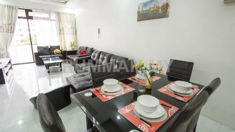 3-bedroom condo in Batu Ferringhi, Penang for rent — Eden Seaview Corner unit with 2 balconies