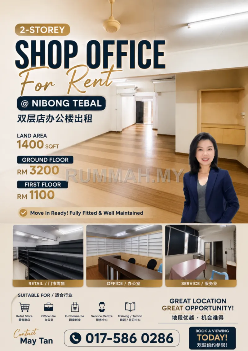 commercial in Nibong Tebal, Penang for rent — Shop lot for Rent @ Nibong Tebal, Penang | Freehold