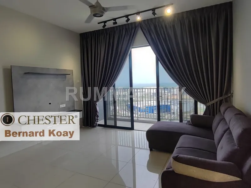 3-bedroom condo in Batu Kawan, Penang for rent — Vertu Resort 1070sqft 2CP fully furnished high floor batu kawan brand new 