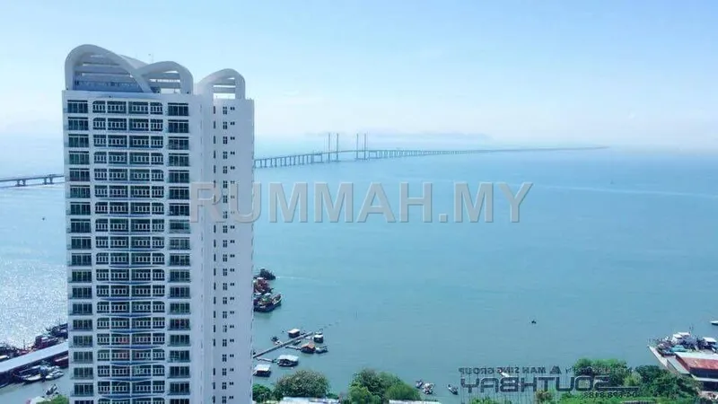2-bedroom condo in Bayan Lepas, Penang for sale — Southbay Plaza @Soutbay City Condo High Floor 1111sf 1CP Fully Renovated Batu Maung