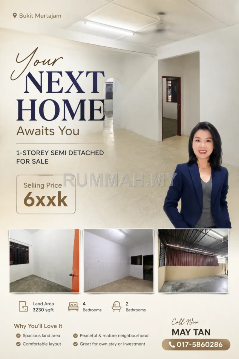 4-bedroom house in Bukit Mertajam, Penang for sale — Semi-Detached House for Sale @ Kota Permai, Bukit Mertajam | Freehold