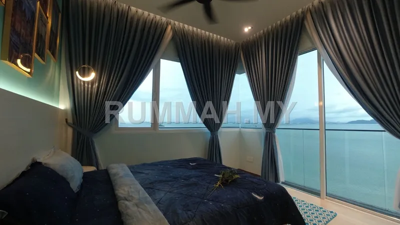 1-bedroom condo in Bayan Lepas, Penang for rent — Studio for Rent @ Quaywest Residence, Bayan Lepas | Seaview