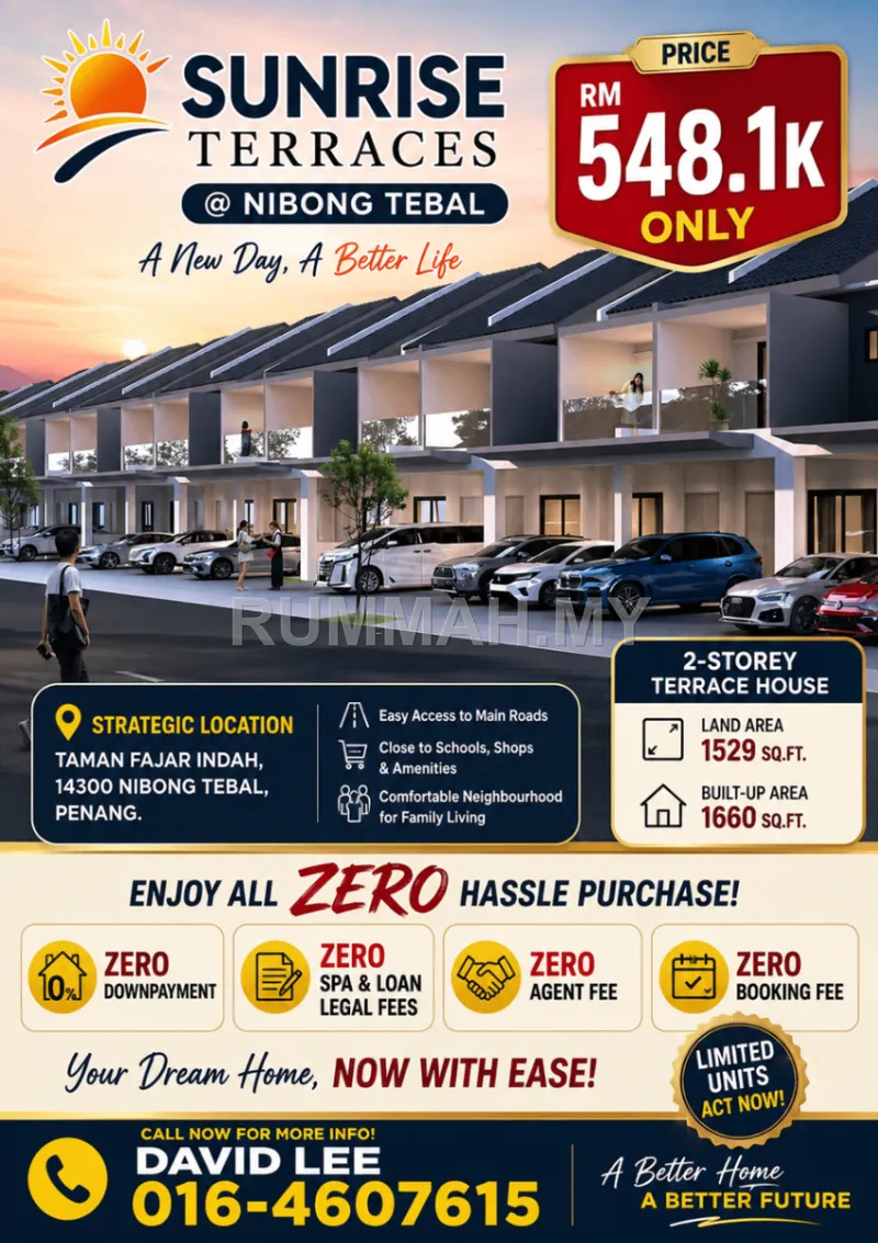 4-bedroom house for sale in Nibong Tebal, Penang