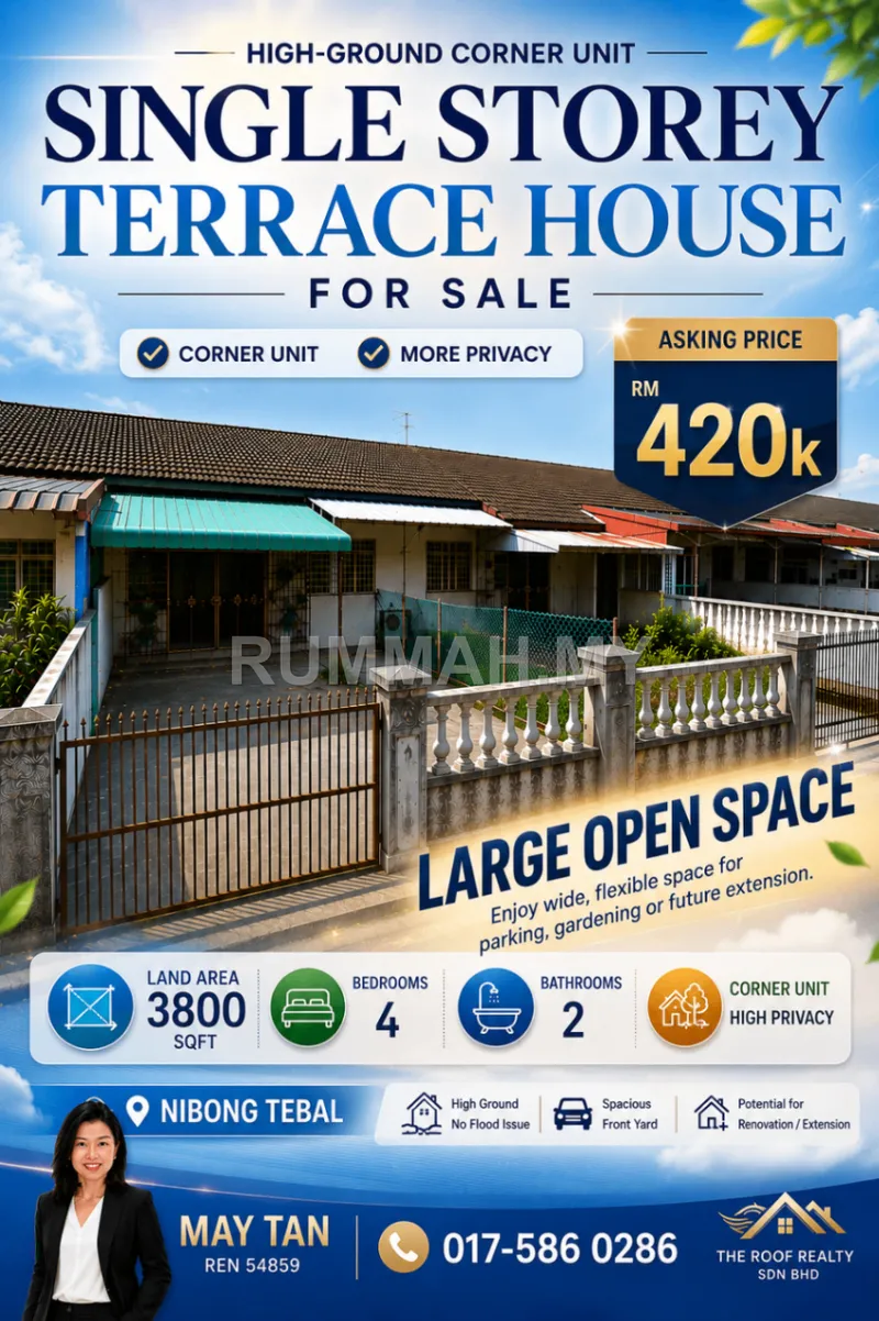1-Storey Terrace for Sale @ Nibong Tebal, Nibong Tebal | Freehold