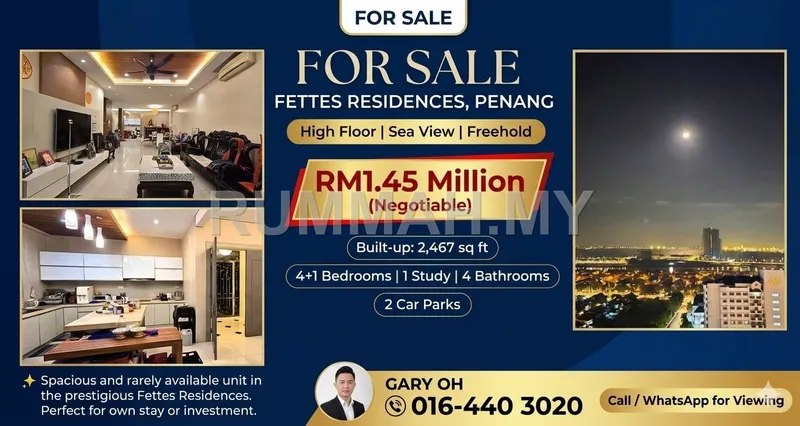 4-bedroom condo for sale in Tanjung Tokong, Penang - Condo @ Fettes Residences, Penang