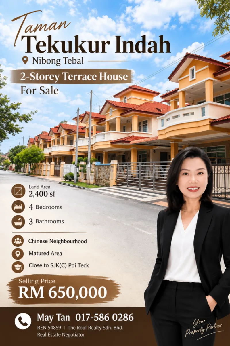 2-Storey Terraced House for Sale @ Nibong Tebal, Penang | Freehold