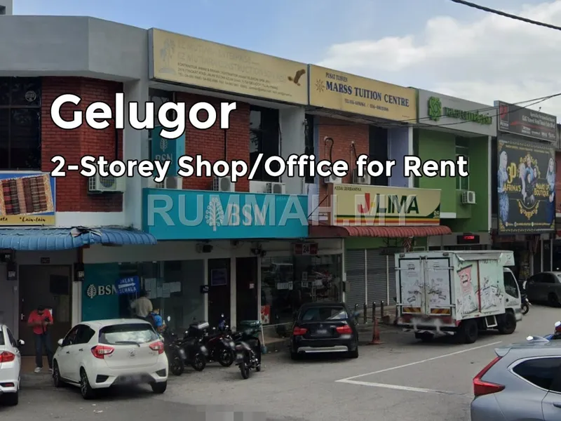 Gelugor 2-Storey Shop Office for Rent Facing Main Road