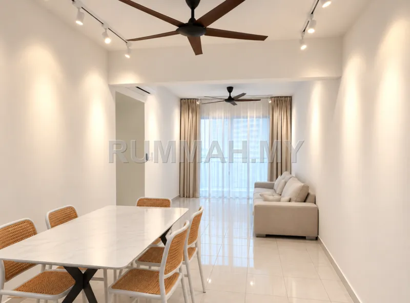 Ideal Residency @ Island Glades Gelugor Partially Furnished 3 Bedrooms For Rent Available Now