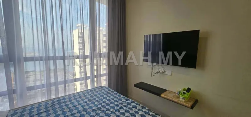 1-bedroom condo in Bayan Lepas, Penang for rent — [Studio] Queens Residences Q2, Bayan Lepas Queensbay Area | Fully Furnished