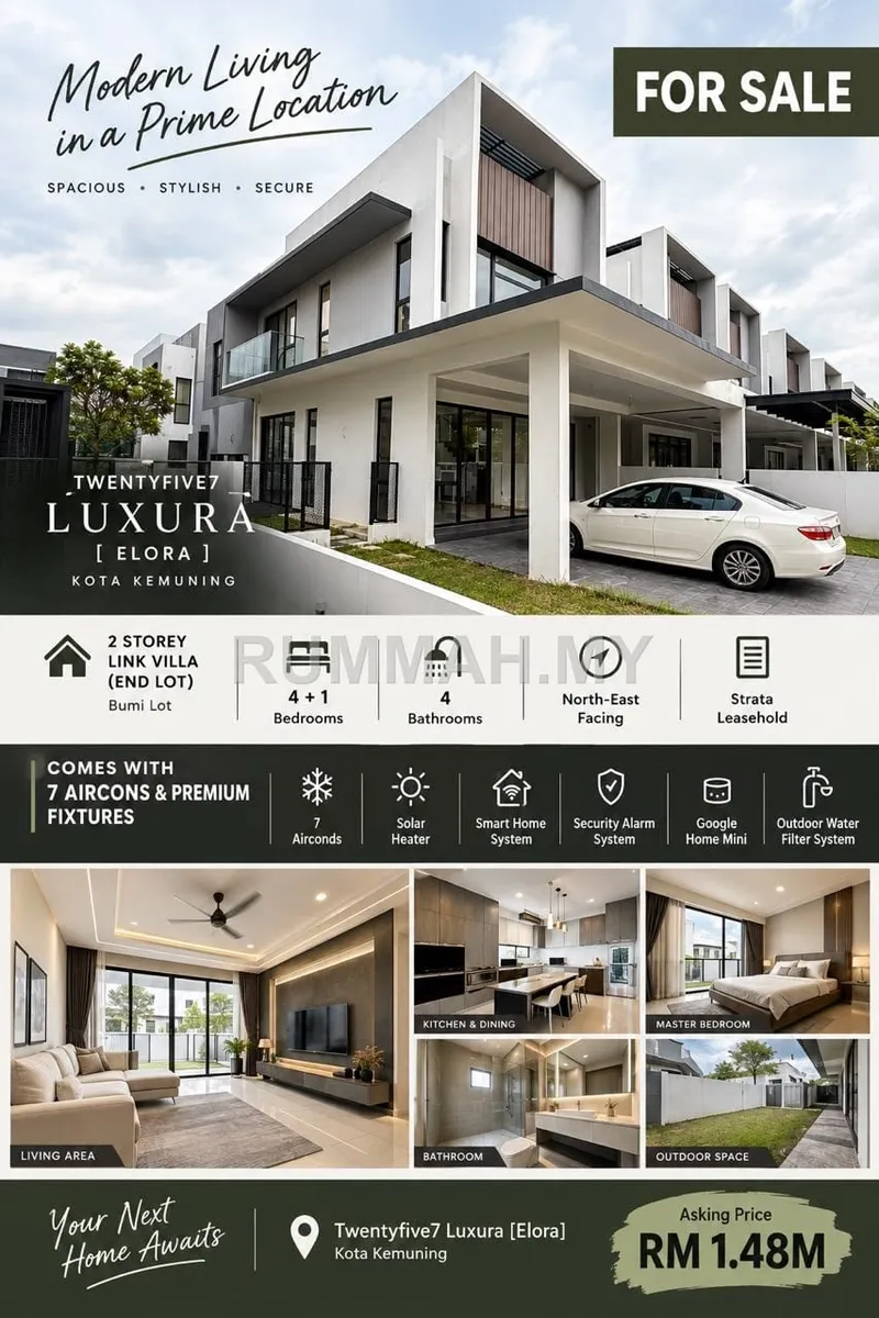 🏡 FOR SALE – Twentyfive7 Luxura [Elora], Kota Kemuning