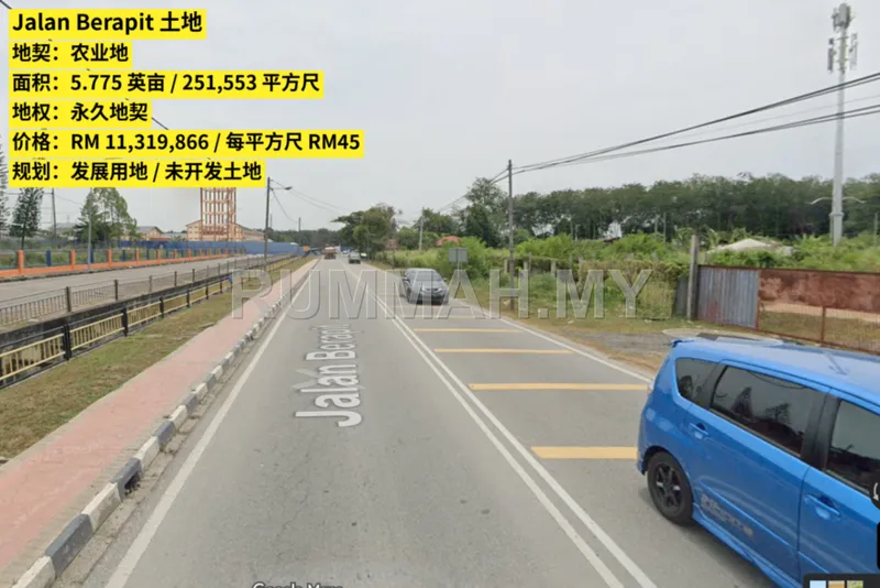 Agricultural Land for Sale @ Jalan Berapit, Berapit | Freehold