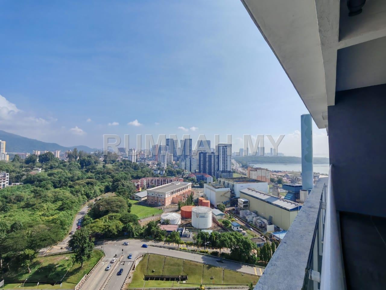 3-bedroom condo in Gelugor, Penang for sale - Vertiq Corner unit hillview , seaview , city view 