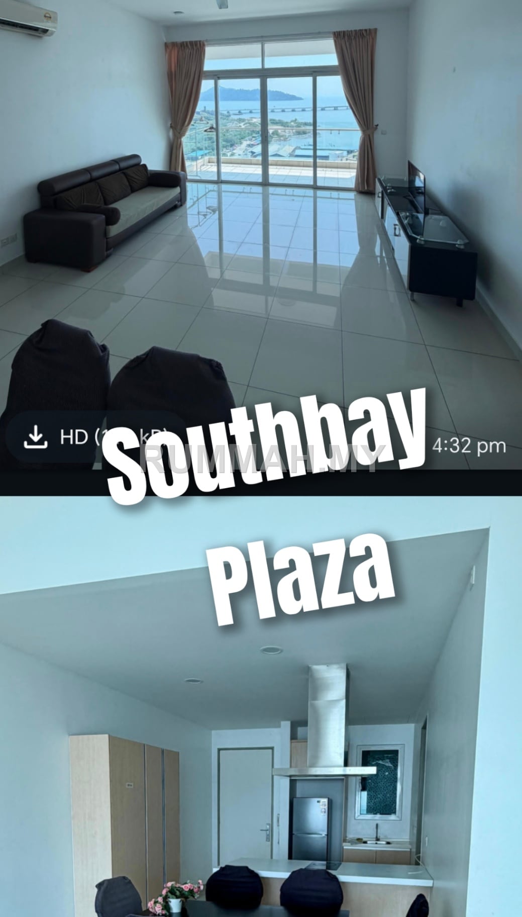 2-bedroom condo in Batu Maung, Penang for rent - Southbay Plaza