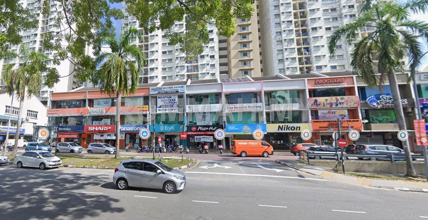 commercial in George Town, Penang for rent - Vantage Point 1st Floor Jelutong 1100sf Face Main Road High Visibility