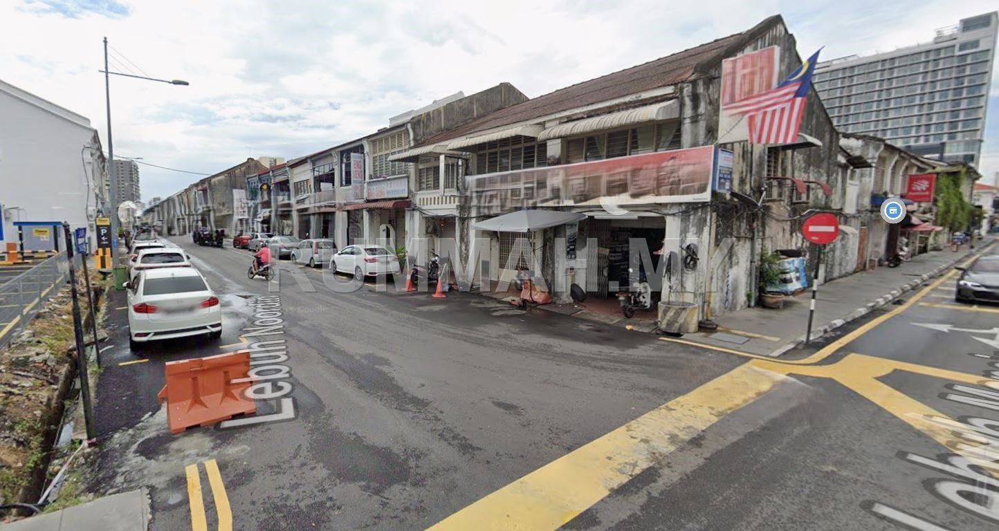 commercial in George Town, Penang for rent - Lebuh Noordin Shophouse 1600sqft Concrete Flooring Georgetown