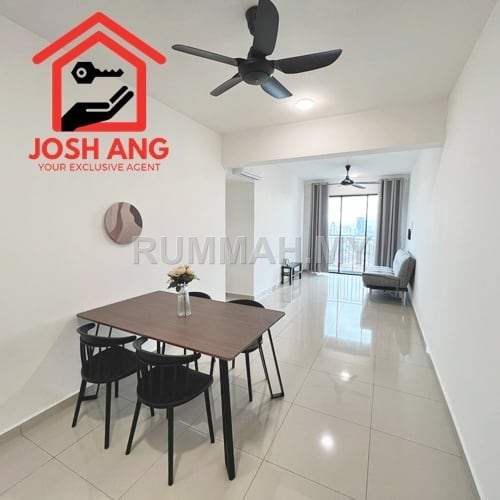 3-bedroom condo in Sungai Ara, Penang for rent - TreeO in Sungai Ara 900sf Fully Furnished Renovated City View High Floor