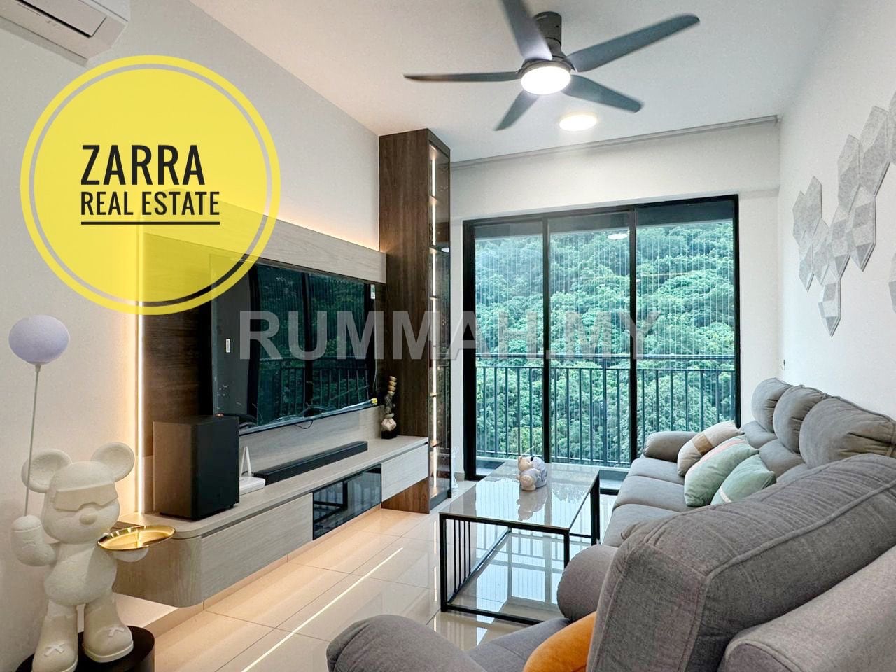 3-bedroom condo in Sungai Ara, Penang for sale - TreeO Condominium 900Sqft Fully Renovated Fully Furnished 2 Carparks
