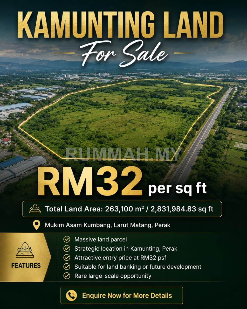 land in Kamunting , Perak for sale - Kamunting Land for sale