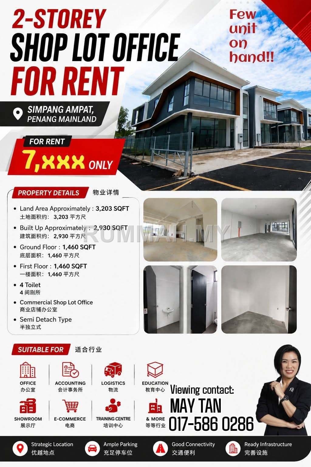 commercial in Simpang Ampat, Penang for rent - Retail space for Rent @ Simpang Ampat, Simpang Ampat | Freehold