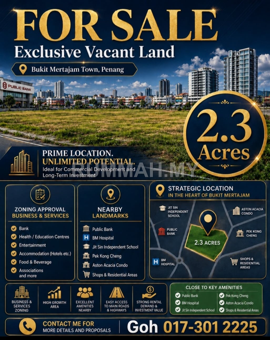 land in Bukit mertajam , Penang for sale - Bukit Mertajam Town Land for sale