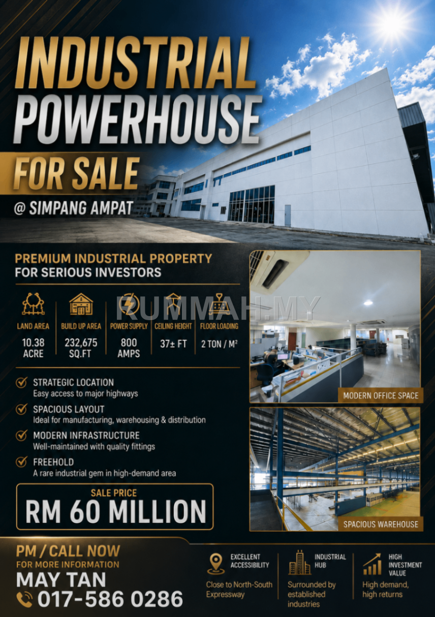 industrial in Simpang Ampat, Penang for sale - Factory for Sale @ Simpang Ampat, Penang | Freehold