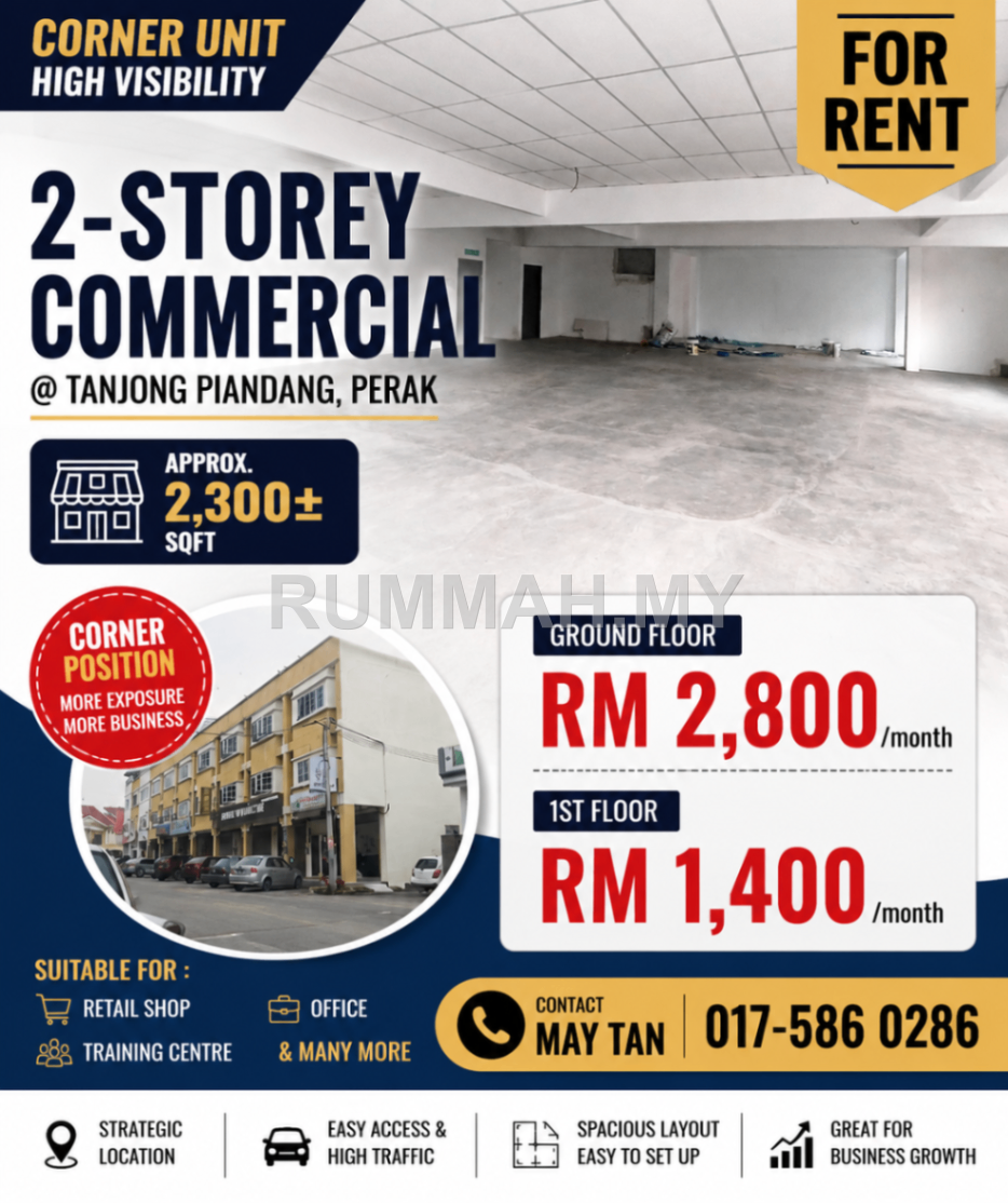Shoplot for Rent @ Tanjong Piandang, Tanjong Piandang | Freehold