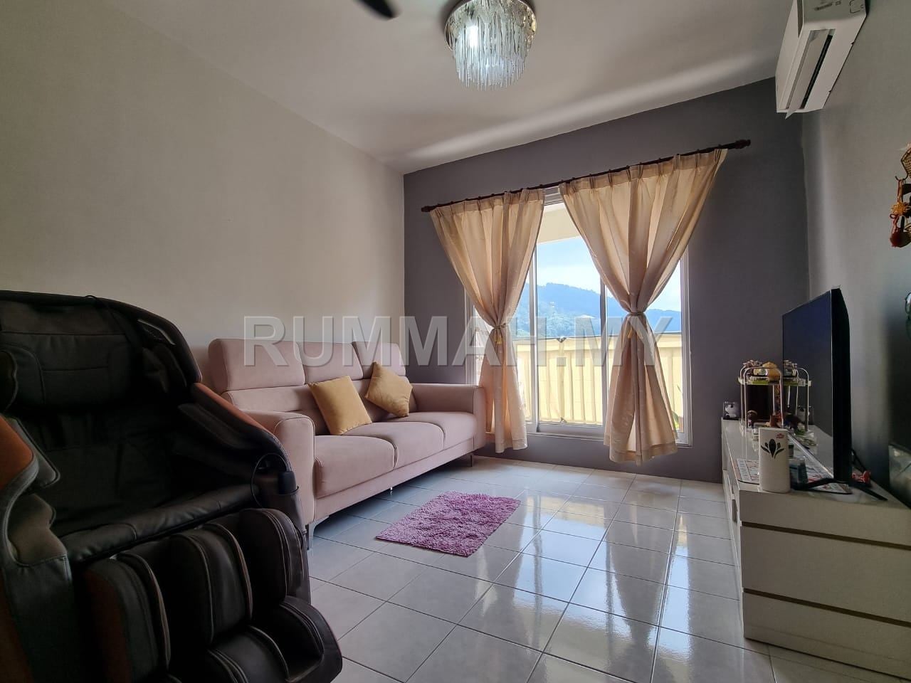 3-bedroom condo in Bayan Lepas, Penang for sale - Relau Vista Renovated Unit 2 Car Park Unblock Hill & City View 