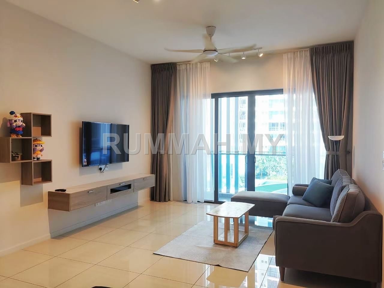 3-bedroom condo in Bayan Lepas, Penang for rent - Queens Residence Q1 For Rent, Fully Furnished