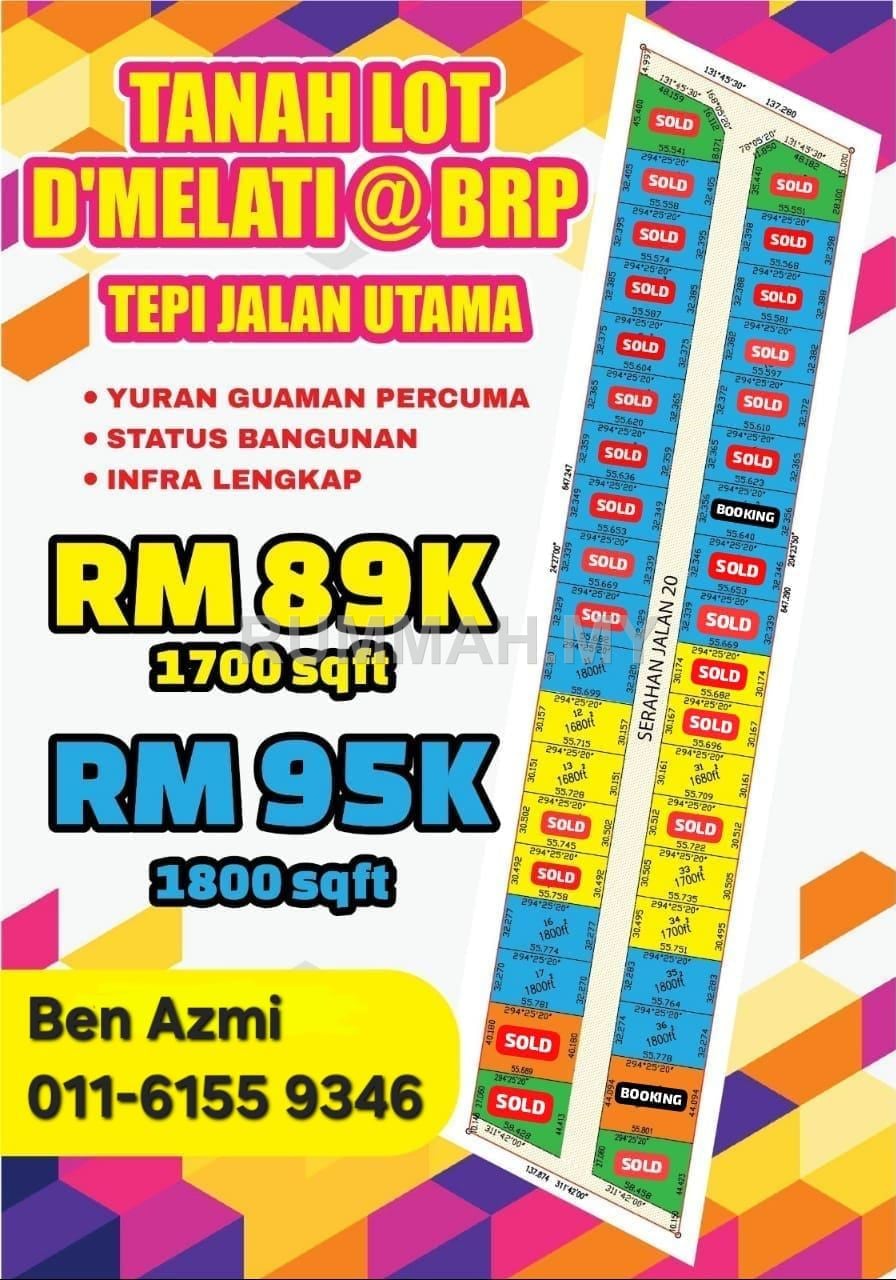 Tanah Lot Banglo Murah Sungai Buloh RM89K 