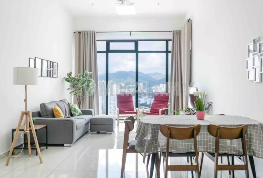 3-bedroom condo in Jelutong, Penang for rent - Beacon Suites Jelutong Fully Furnished & Renovated 980sf 2 Car Park