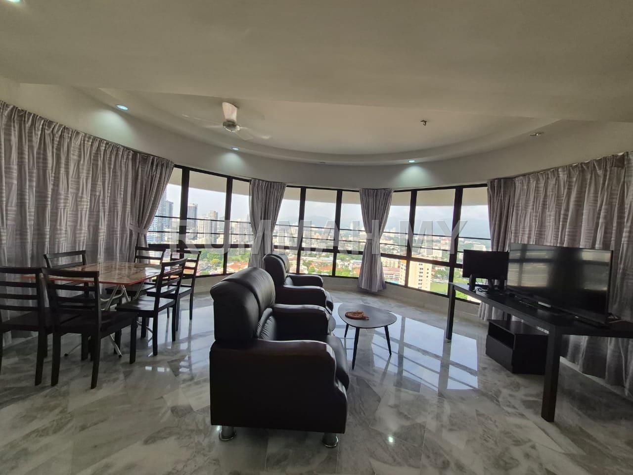 3-bedroom condo in George Town, Penang for sale - MBF Tower Apartment City View High Floor 1075sf Fully Renovated Georgetown